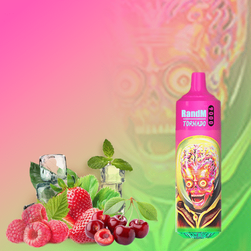 R AND M Tornado Strawberry Raspberry  Ice 9000